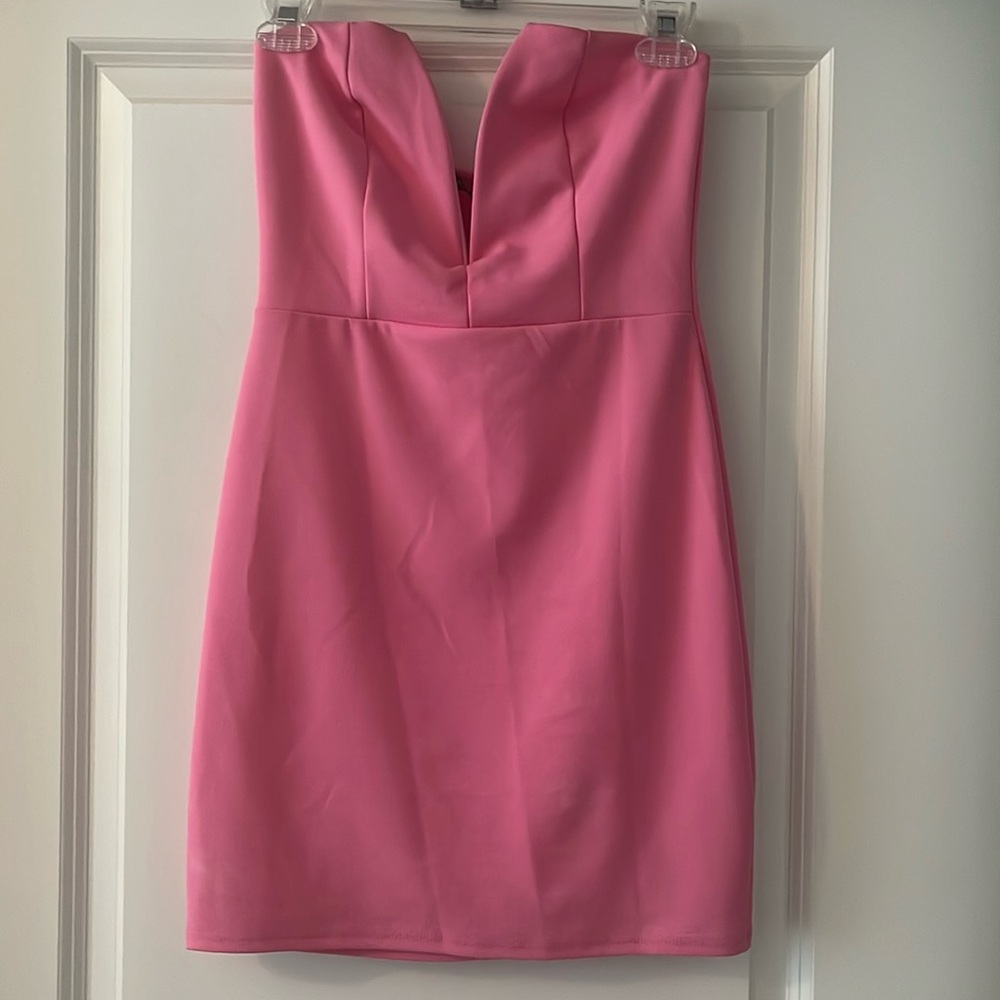 Pink cocktail or mini length dress
